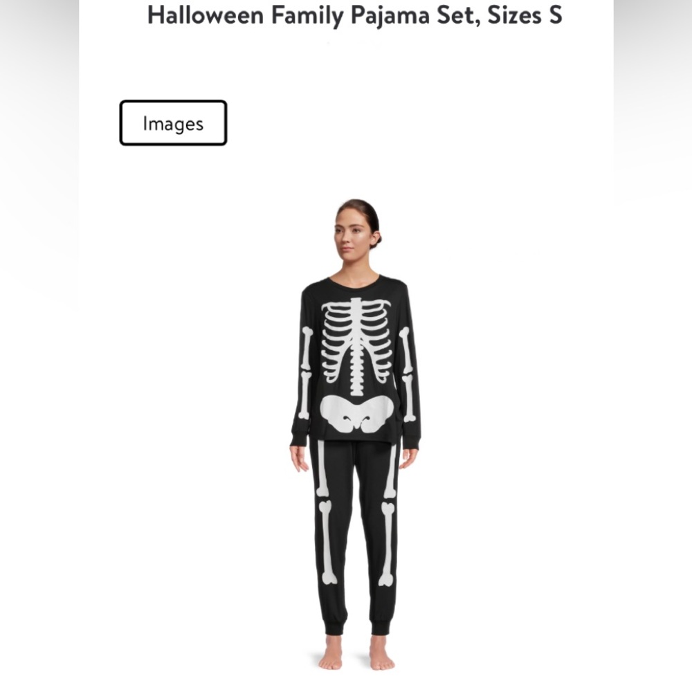Skeloton pajama set size small
